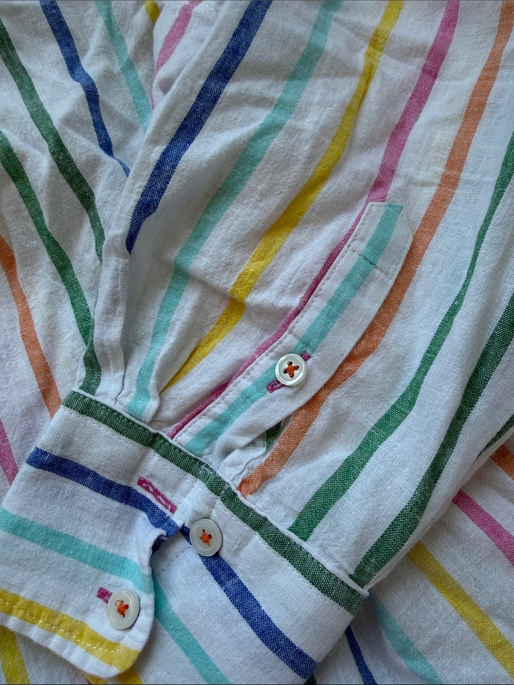 Talbots Multicolor Striped Button-Down Shirt - Picture 3 of 5